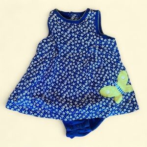 Carter's Navy Floral Butterfly Baby Dress